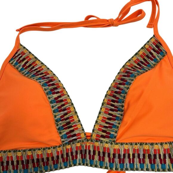 Southwestern Designs Fiesta Orange Halter Bikini sz. XXL - Picture 4 of 10